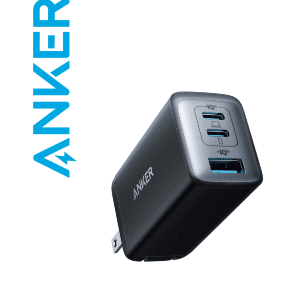Anker USB C Charger (Nano 65W), PPS 3-Port Fast Compact Foldable USB C Charger Block for MacBook, iPad Pro, Galaxy S24, iPhone 16 / 15 and more series